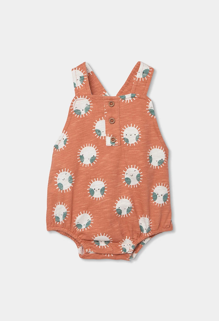 Combinaison bébé en coton imprimé