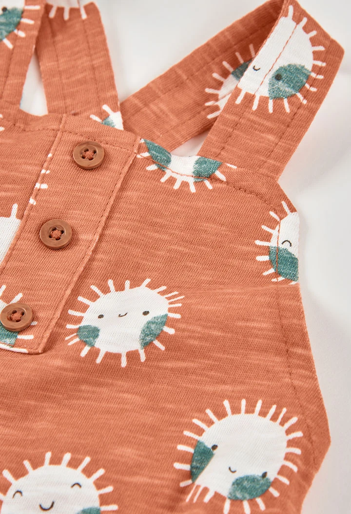 Babygrow de bebé em algodão estampado