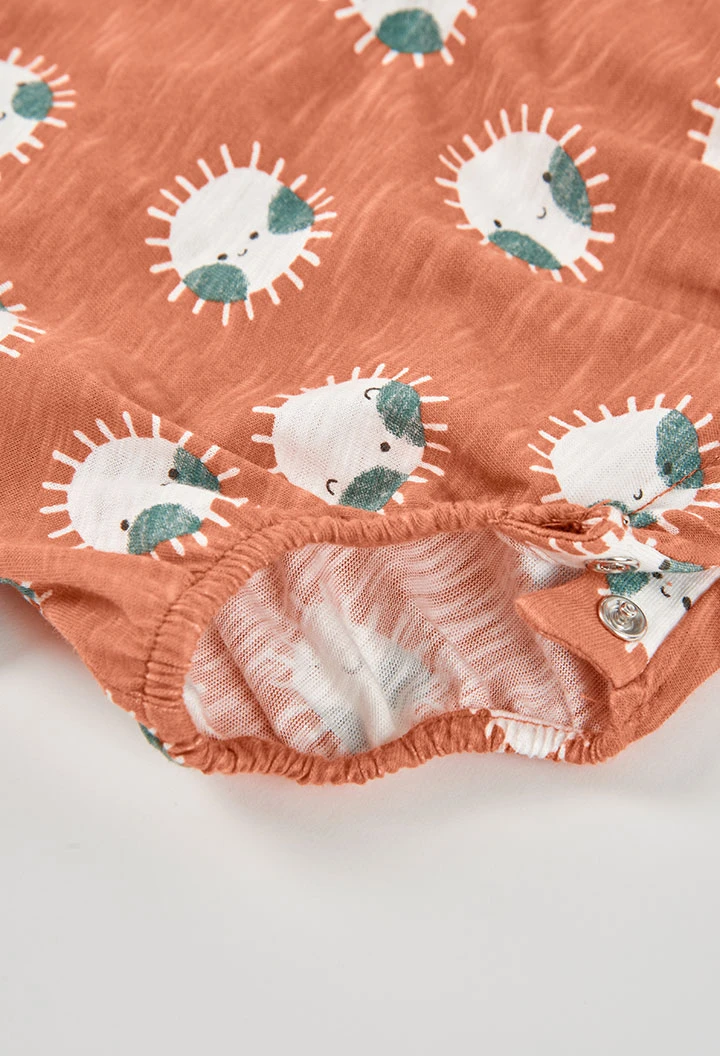 Babygrow de bebé em algodão estampado