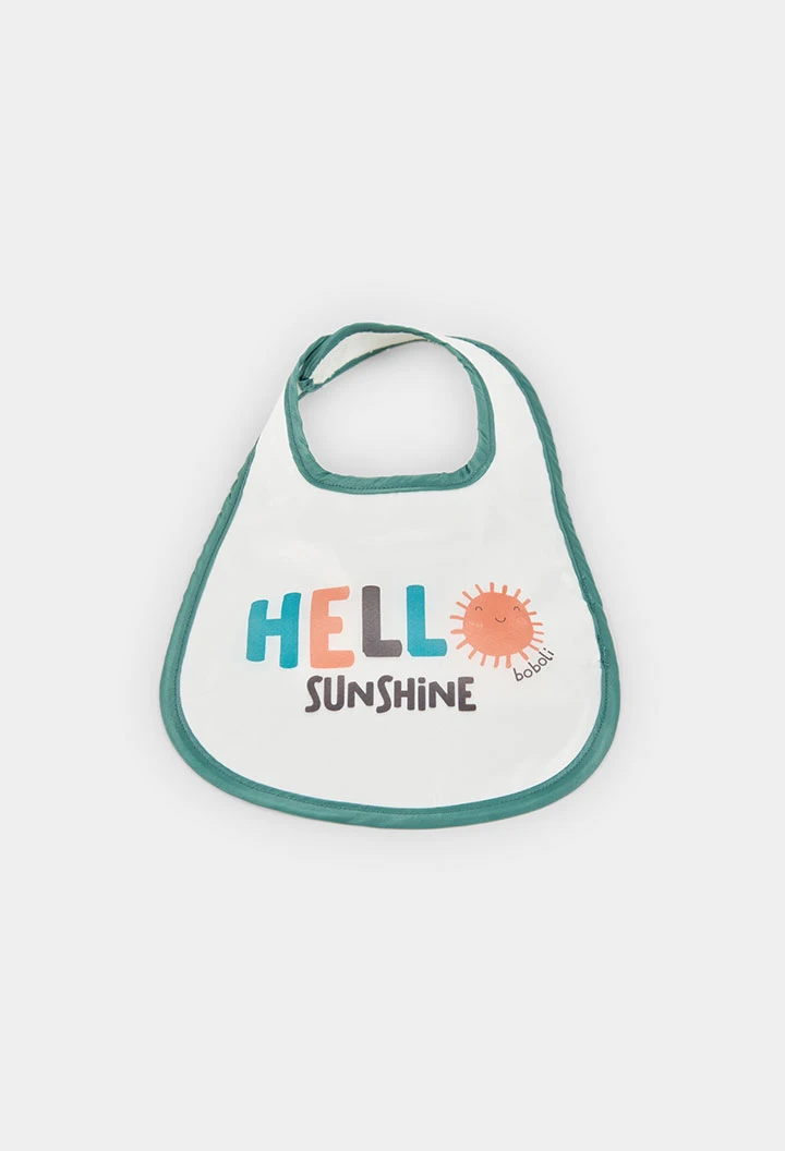 Pack of 2 white cotton baby bibs