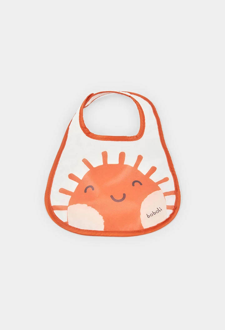 Pack of 2 white cotton baby bibs