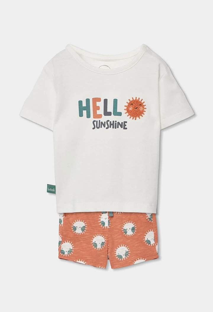 Ensemble bébé t-shirt coton blanc