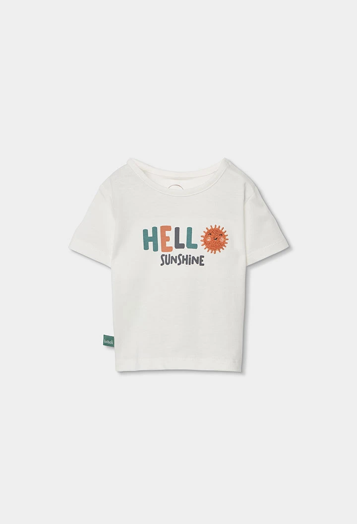 Completino neonato t-shirt cotone bianco