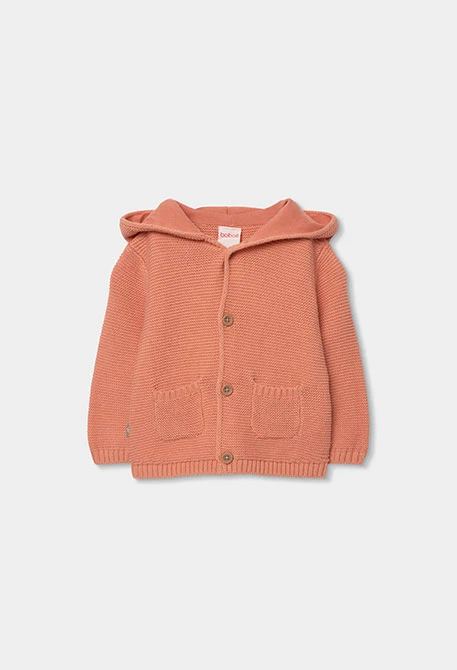 Brown knit baby jacket