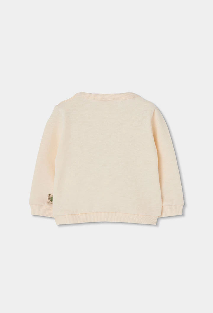 Conjunto de malha bebé menino cru estampado animais