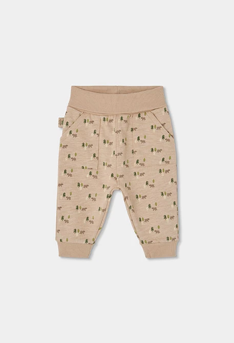 Ensemble maille bébé garçon écru imprimé animaux