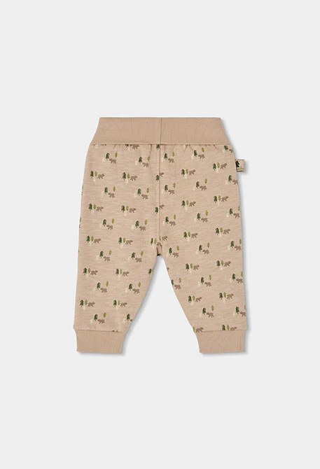 Ensemble maille bébé garçon écru imprimé animaux