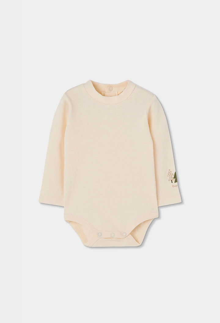 Conjunto malha bebé menino bege estampado ursos