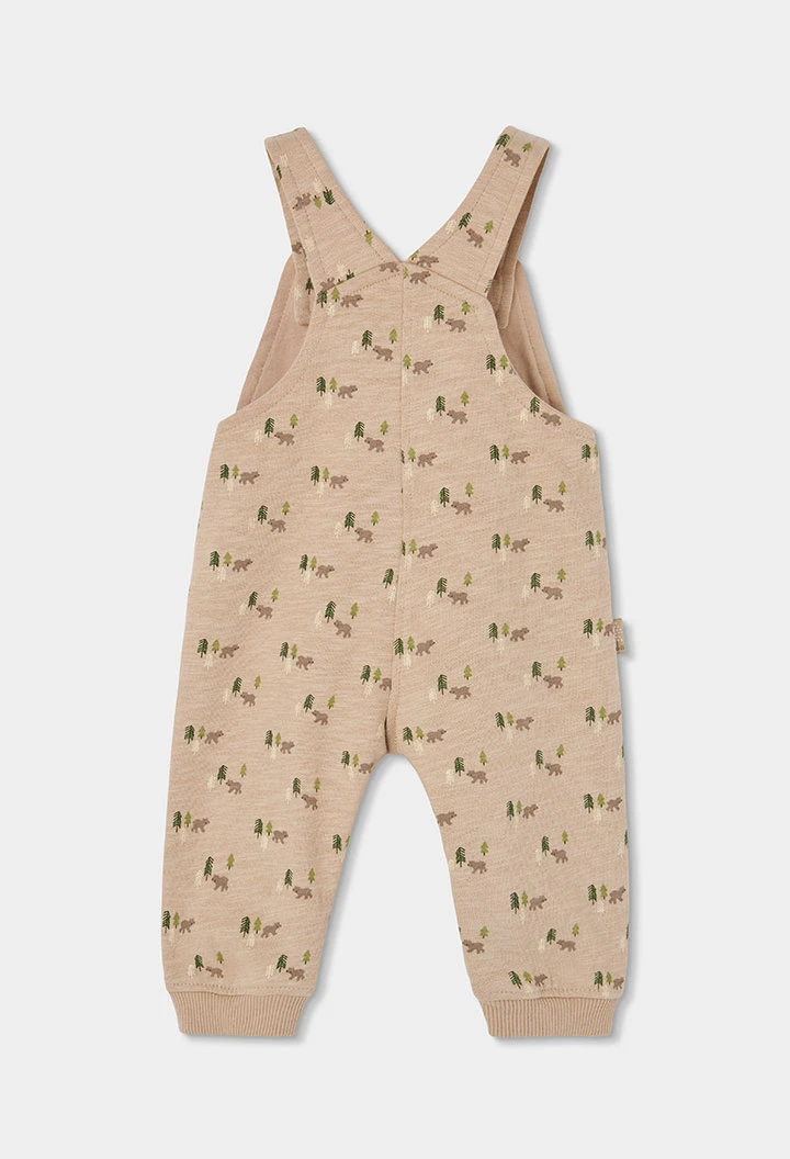 Conjunto malha bebé menino bege estampado ursos
