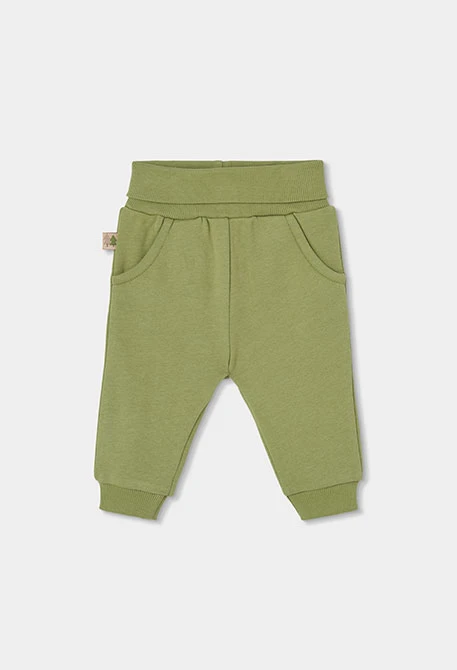 Ensemble maille bébé garçon vert imprimé forêt