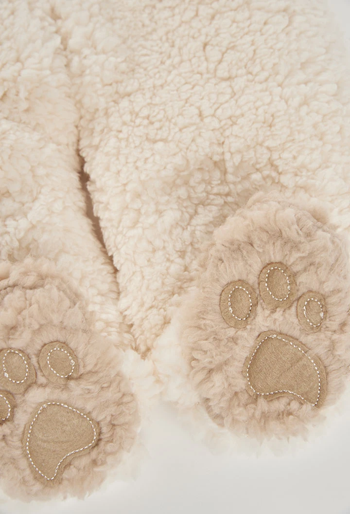Babygrow em pelo borregão bebé cru