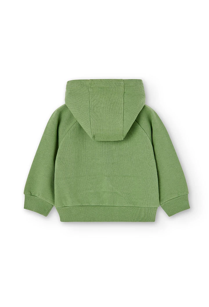 Sudadera felpa de bebé niña en color verde -BCI