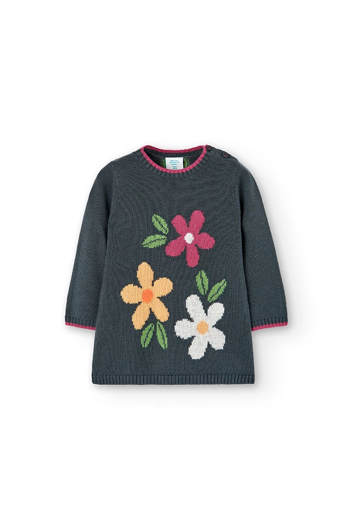 Knitwear dress for baby girl