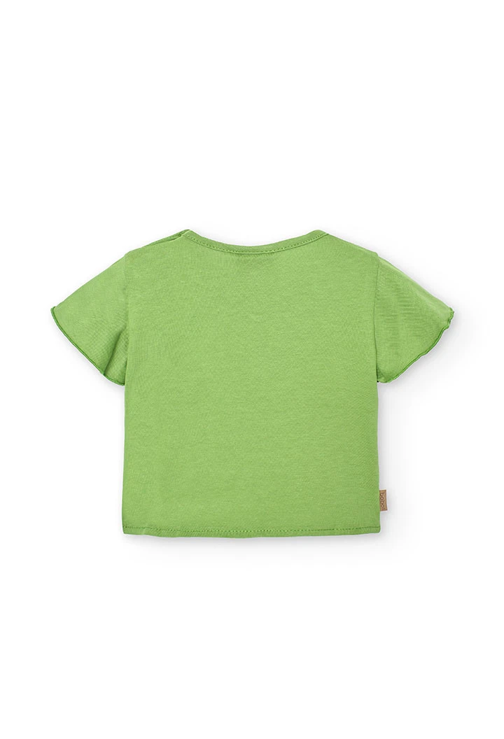Baby girl\'s green knit t-shirt