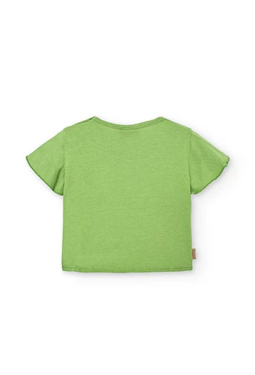 Camisola de malha em verde de bebé menina