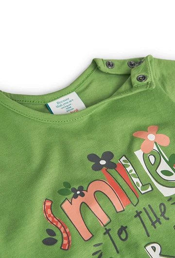 Set in jersey da neonata verde