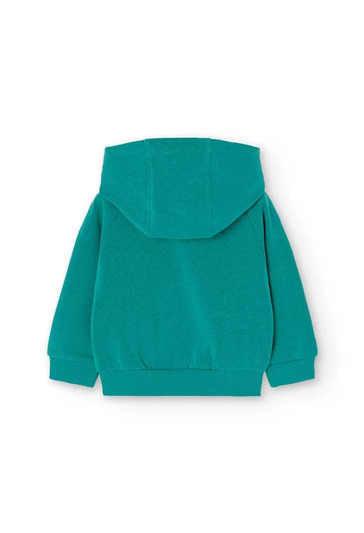 Sweatshirt de pelfa para bebé menina em verde