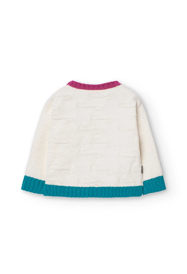 Maglione in tricot per neonato bianco