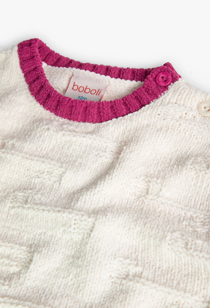 Pullover für Baby-Mädchen in Weiß