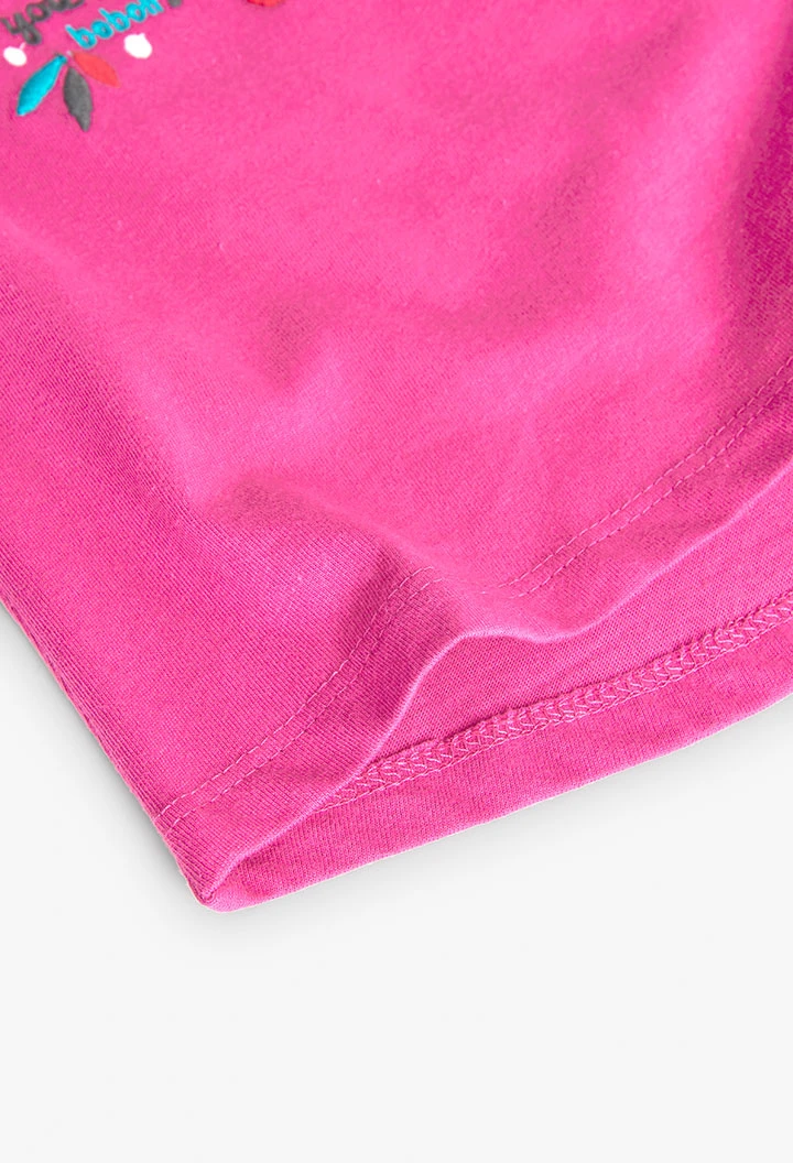 Camisola de malha lisa para bebé menina em rosa