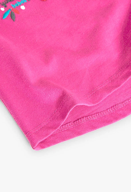 Camiseta de punto liso para bebé niña en rosa