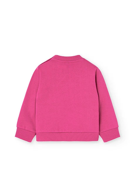 Conjunto de sweatshirt e calças de bebé menina em rosa