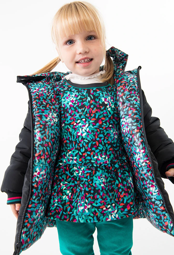 Sudadera de felpa elástica para bebé niña con estampado verde