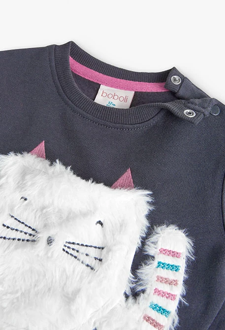 Sweatshirt für Baby-Mädchen in Grau