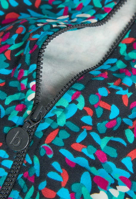 Sweatjacke mit Kapuze für Baby-Mädchen mit grünem Print