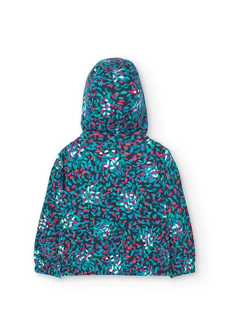 Sweatjacke mit Kapuze für Baby-Mädchen mit grünem Print