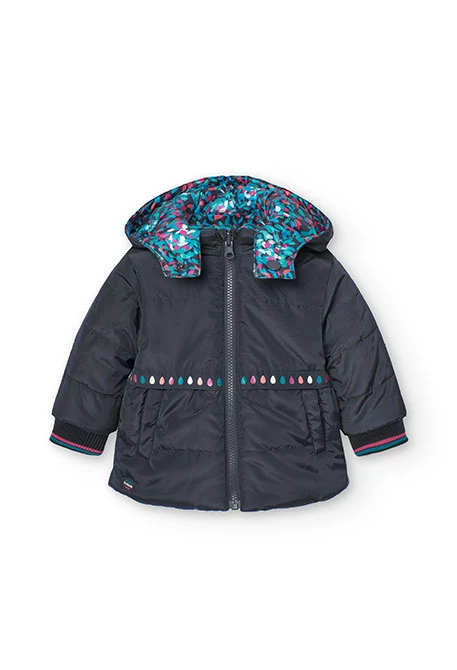 Winterjacke für Baby-Mädchen mit Kapuze