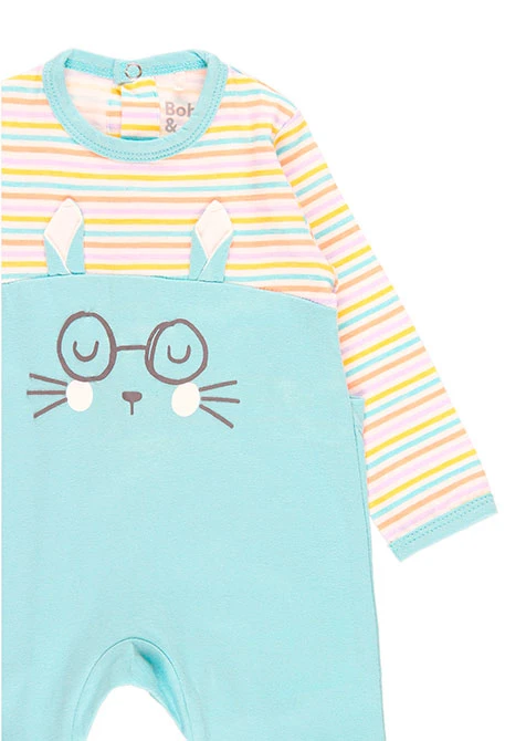 Grenouillère en tricot pour bébé - organique