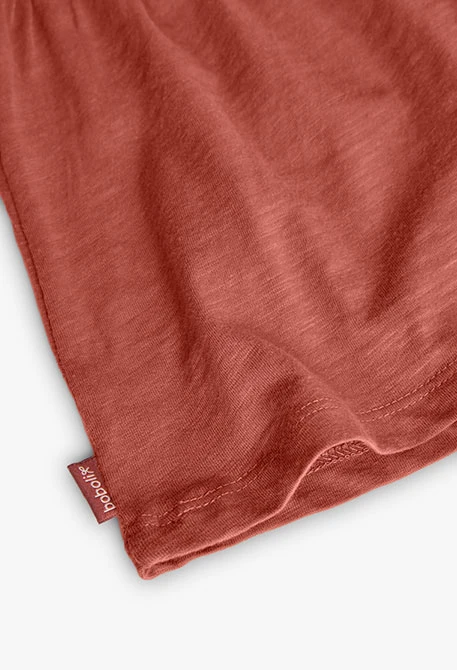 Camiseta de punto para bebé niña en color naranja