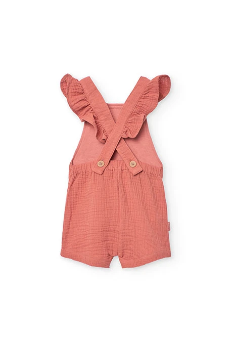Mono de punto para bebé niña en color naranja