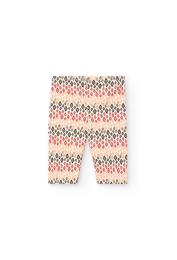 Set composto da maglietta e pantalone a maglia per neonata in colore salmone.