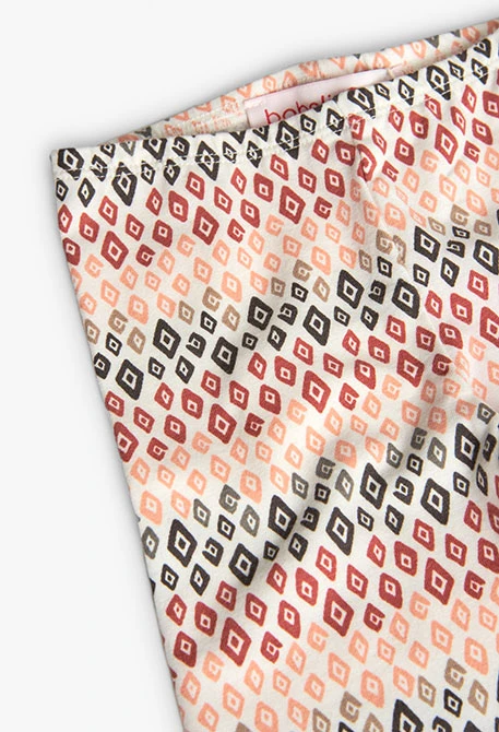 Conjunto de camiseta y pantalón de punto para bebé niña en color salmón