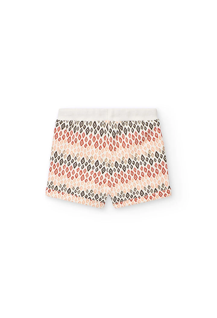 Short en tricot pour bébé fille avec imprimé multicolore