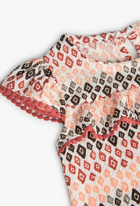 Babymädchen-Strick-T-Shirt in Pastellfarbe mit Aufdruck
