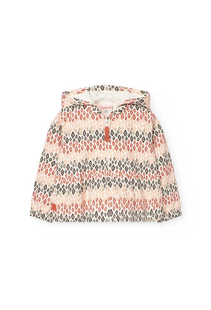 Gilet en maille pour bébé fille avec motif multicolore