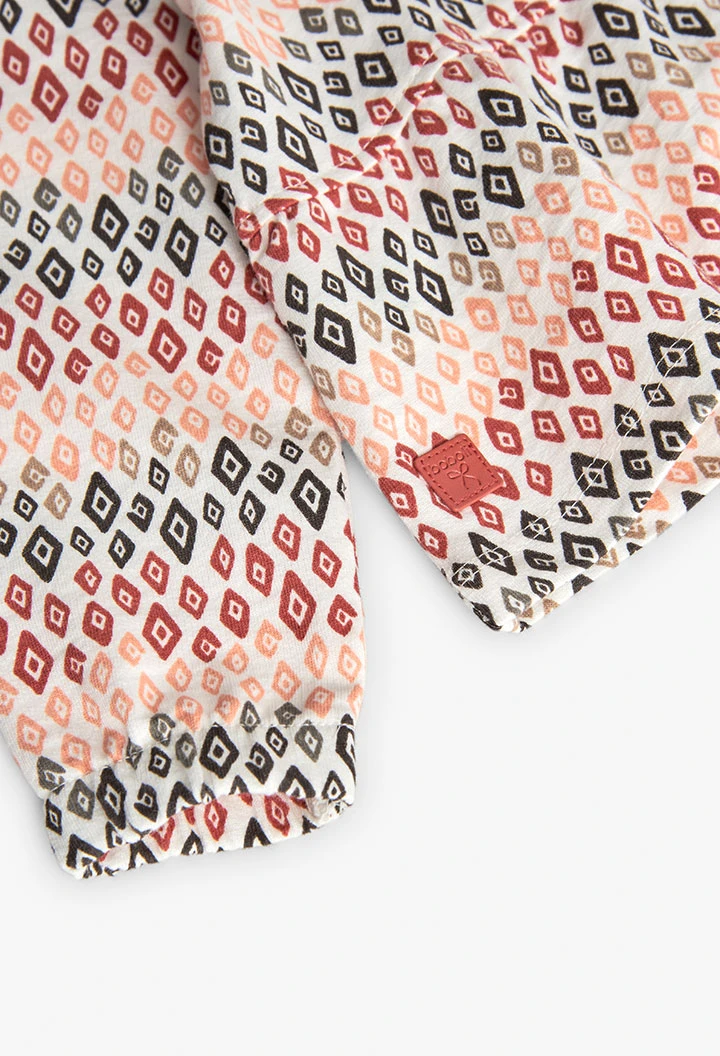 Gilet en maille pour bébé fille avec motif multicolore