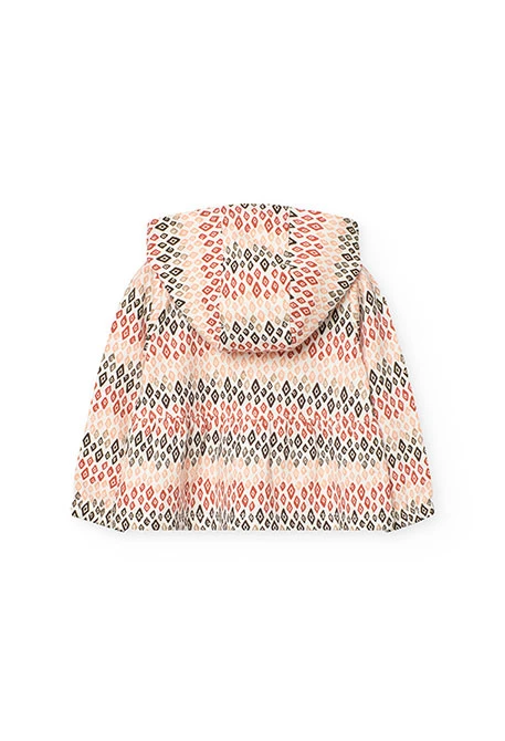 Gilet en maille pour bébé fille avec motif multicolore