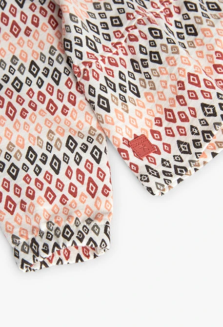 Casaco de malha para bebé menina com estampado em várias cores