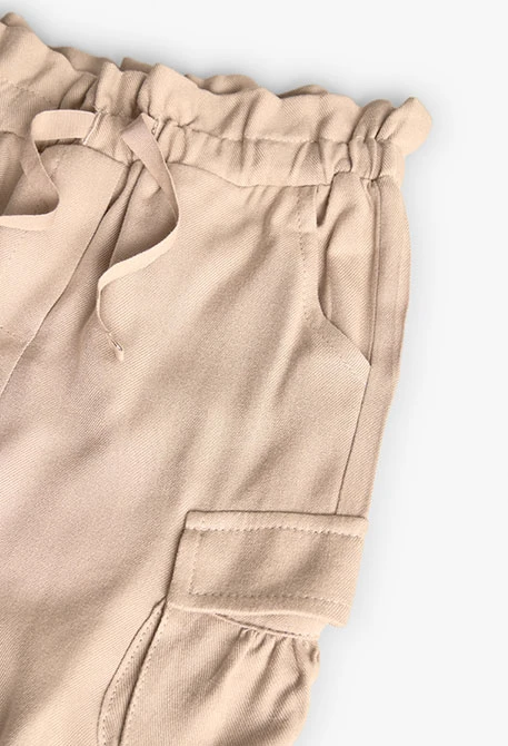 Pantalón de sarga para bebé niña en color beige
