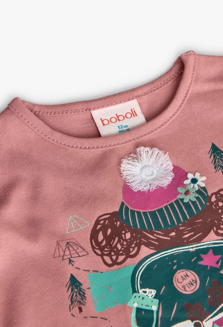 Mädchen T-Shirt aus rosa Baumwolle