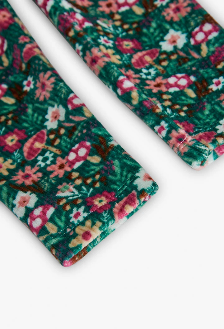 Legging flores verde