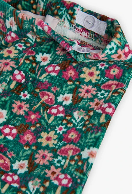 Legging à fleurs vertes