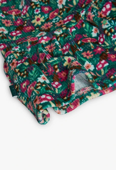 Vestido de punto flores verdes