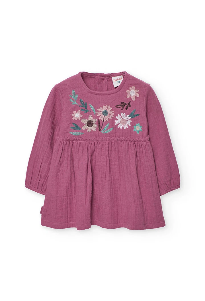 Vestido floral cor-de-rosa