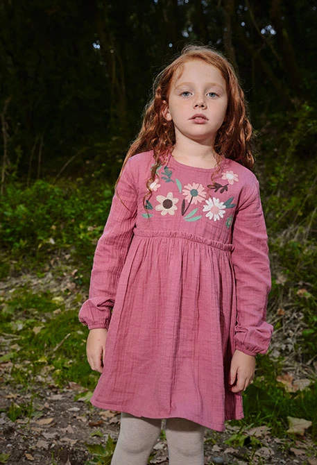 Rosa Blumenmuster Kleid