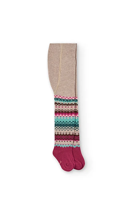Collant en maille motif fraises